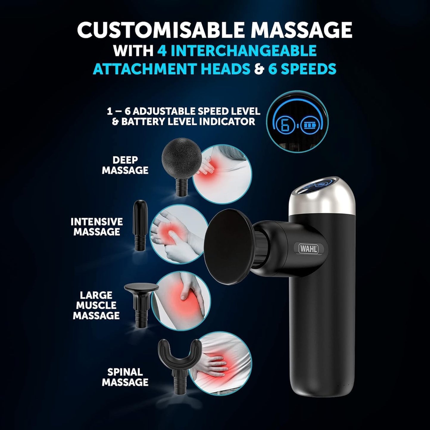 MINI PISTOLET DE MASSAGE AU LITHIUM-ION