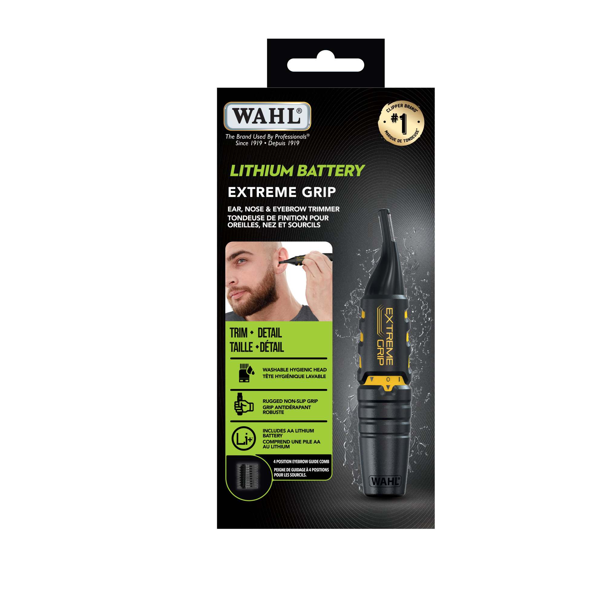 LI BATTERY EXTREME GRIP EAR,NOSE,EYEBROW TRIMMER