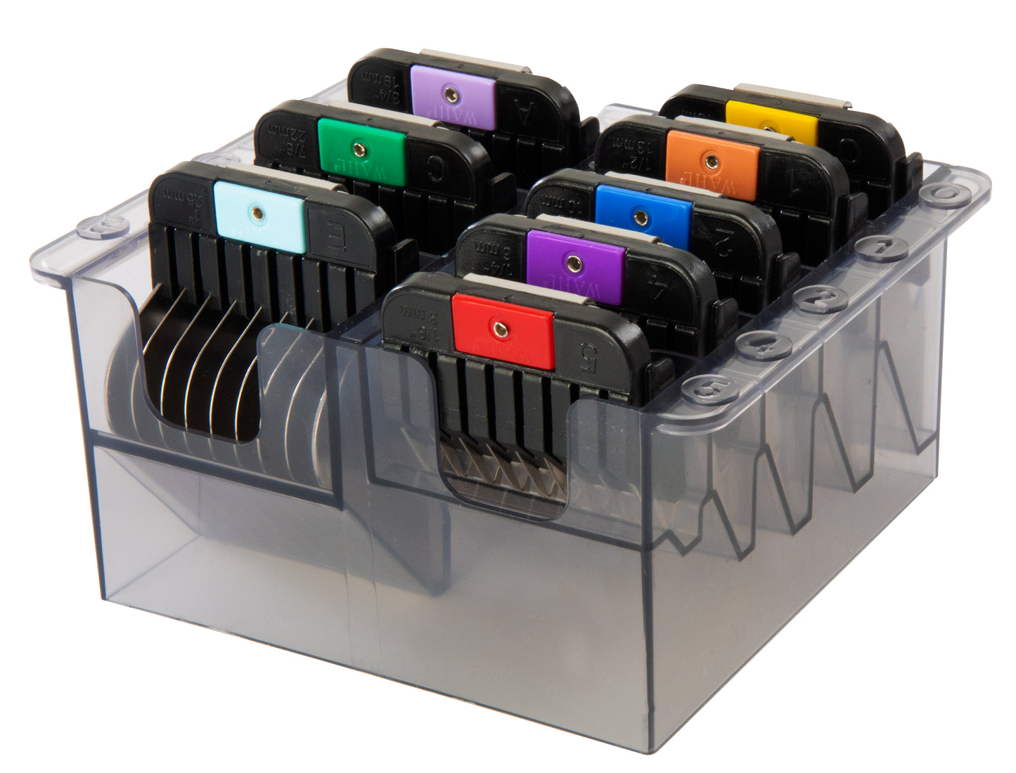 8 PEIGNES-GUIDES À CLIPSER EN ACIER INOXYDABLE AVEC ORGANISATEUR