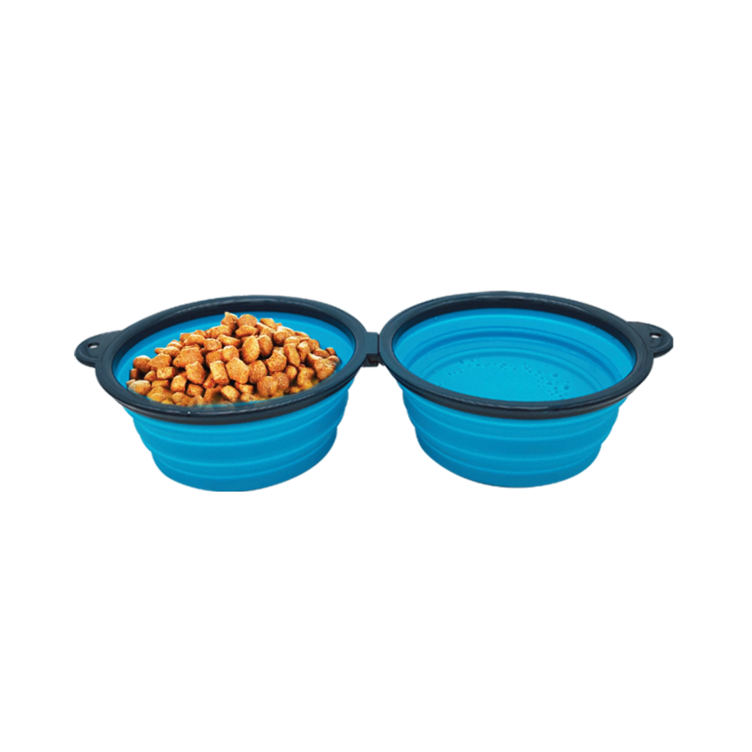 COLLAPSIBLE DOUBLE PET BOWL KIT