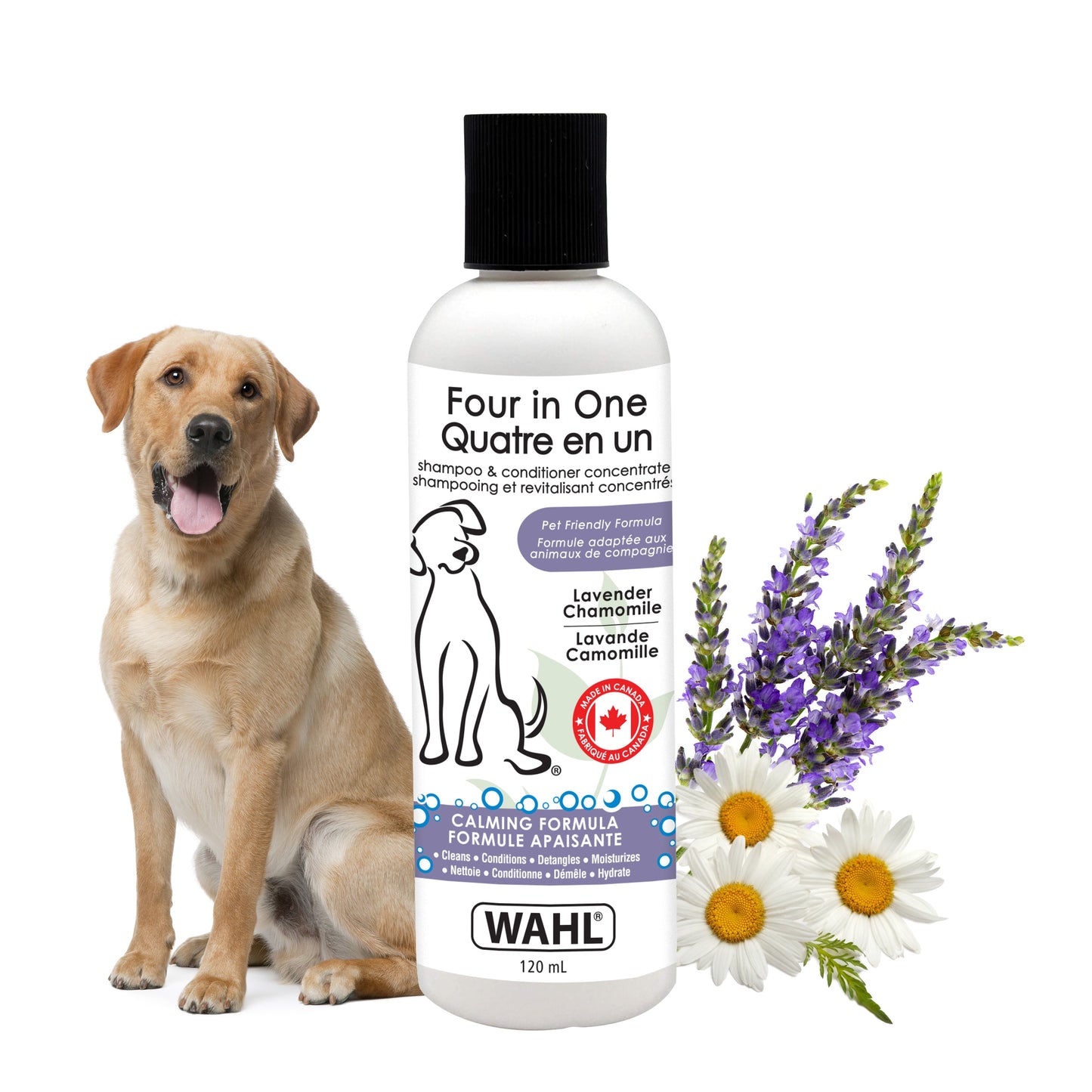 š DOG Four in One SHAMPOO/CONDITIONER- LAVENDER CHAMOMILE- 120 mL (100% off)