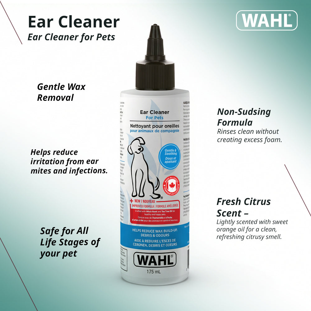 Wahl Nettoyant auriculaire pour animaux à l'eucalyptus-175 ml