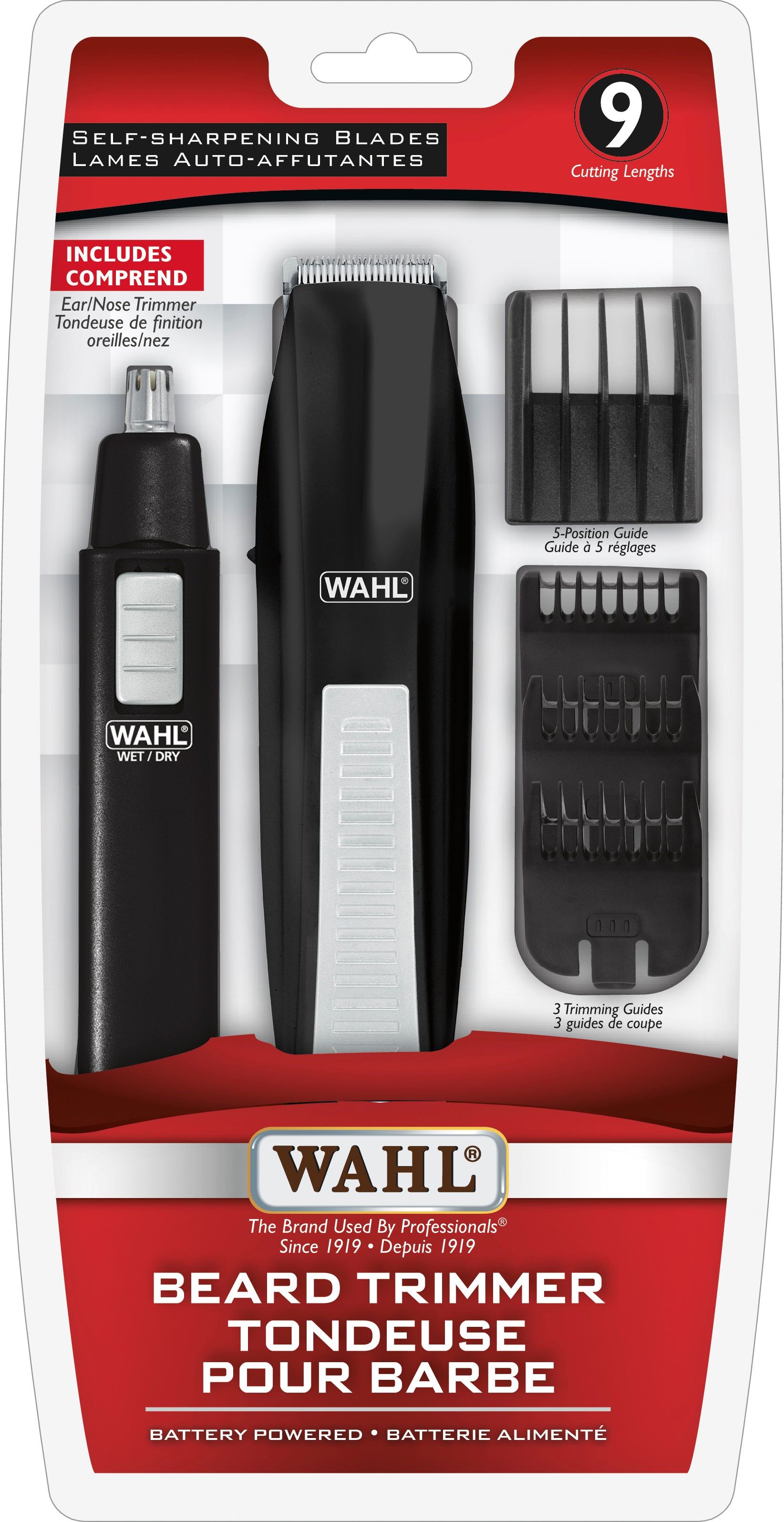 BEARD BATTERY TRIMMER W/ NOSE HAIR TRIMMER COMBO