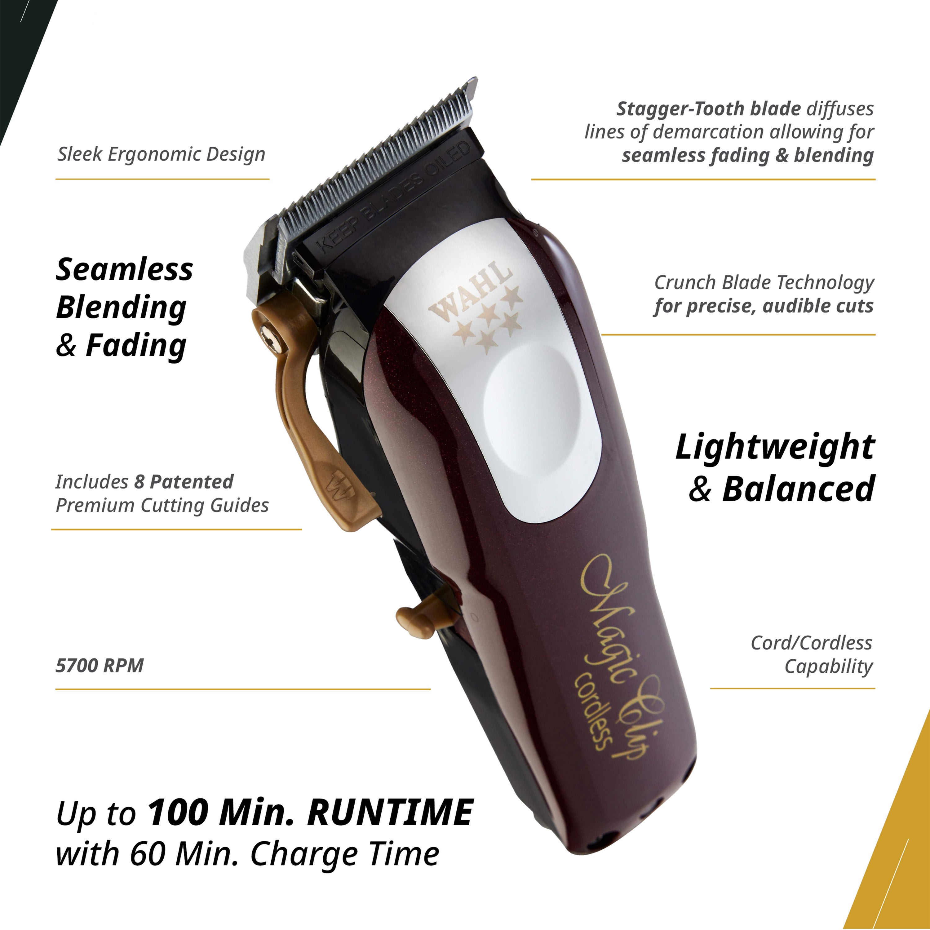 WAHL 5 Star Magic Clip Cordless Professional Hair Clipper – Wahl
