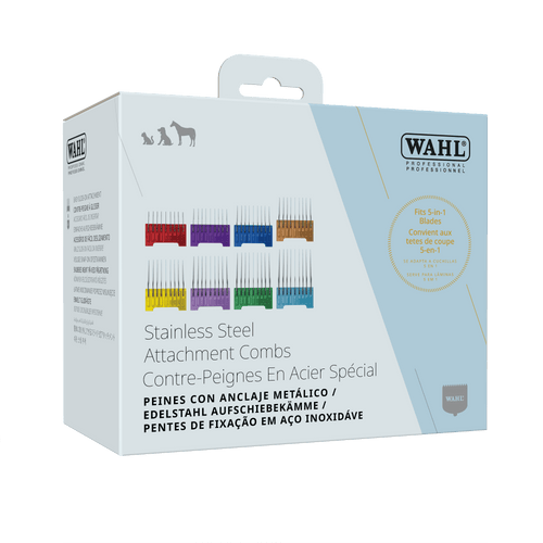 8 PEIGNES COULISSANTS EN ACIER INOXYDABLE AVEC ORGANISATEUR POUR LAME 5 EN 1