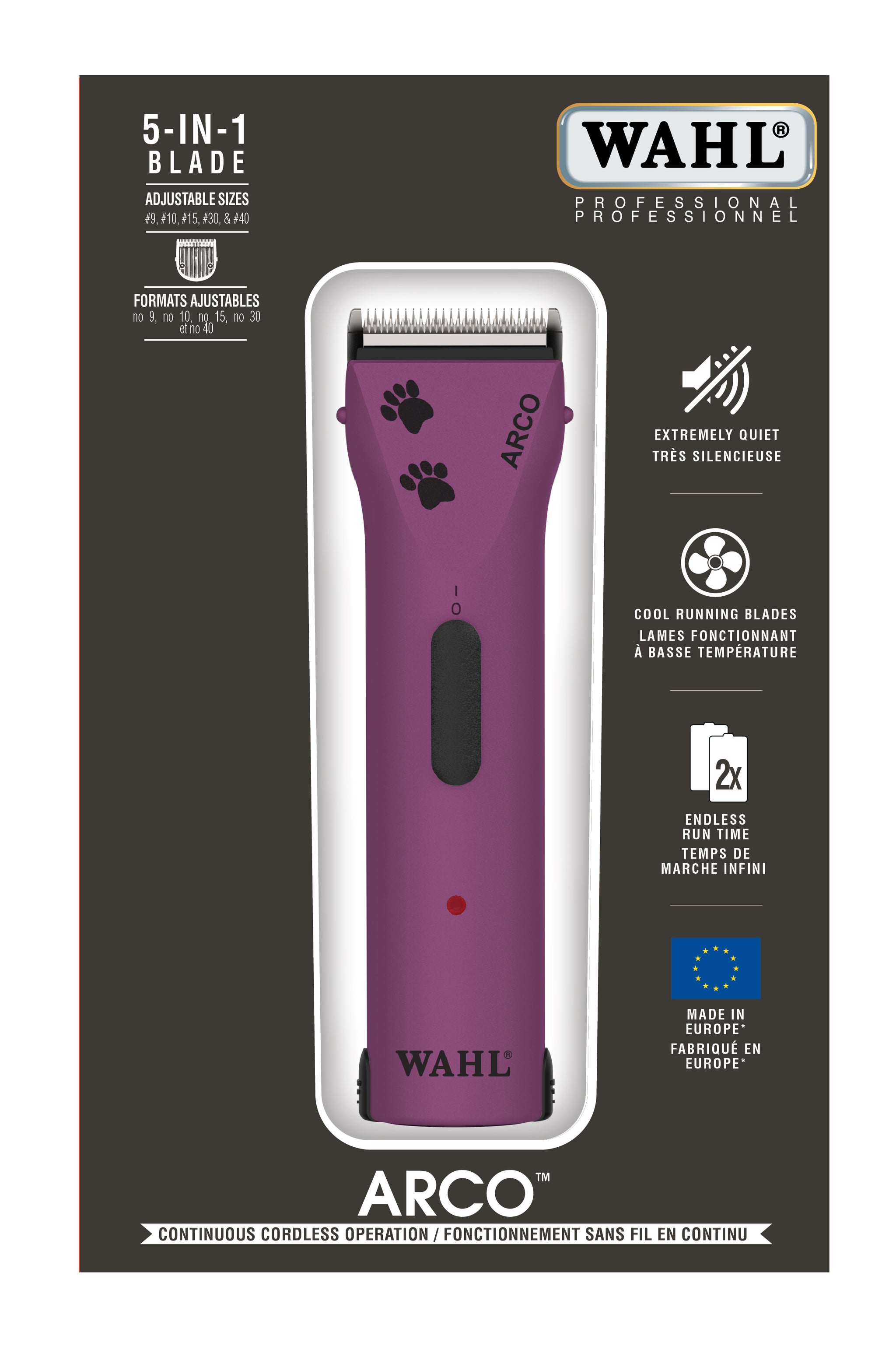 ARCO CLIPPER - VIOLET AVEC IMPRIME PATTE