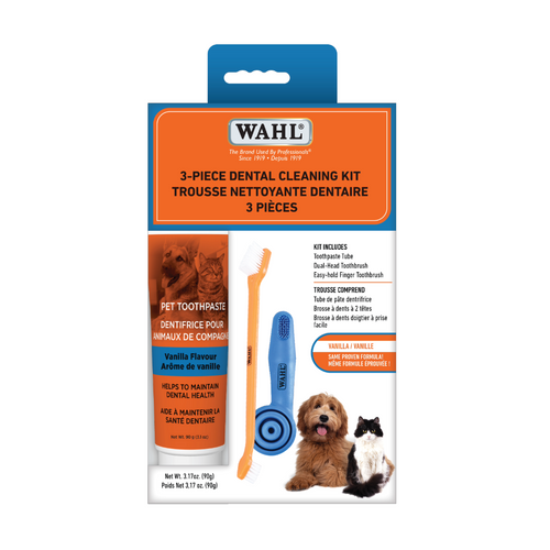 KIT DE NETTOYAGE DENTAIRE POUR ANIMAUX DE COMPAGNIE 3 PIÈCES