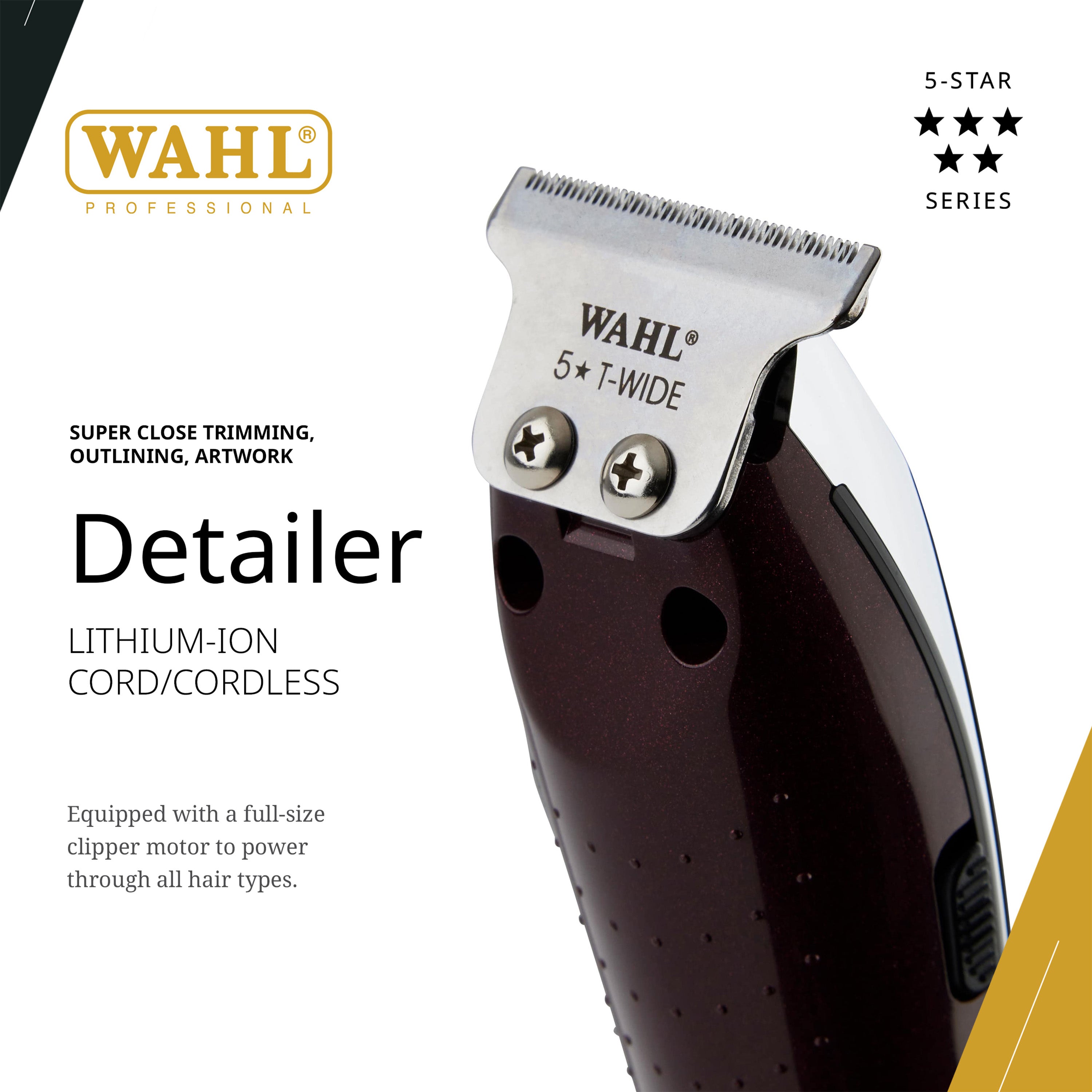 WAHL 5 Star Detailer Li Cordless Professional Hair Trimmer – Wahl