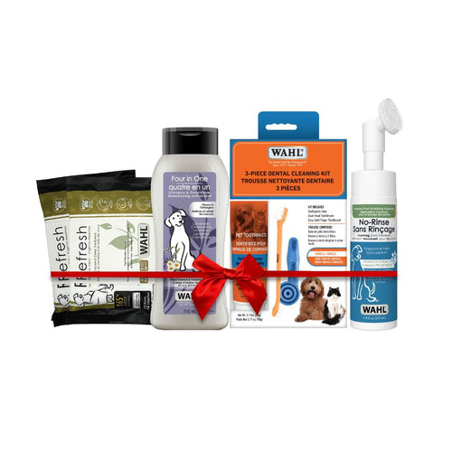 Wahl Kit de produits essentiels pour l'été pour animaux de compagnie–Ensemble de 4 pièces