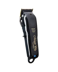 Front view of the black cordless Magic Clip with gold lettering.